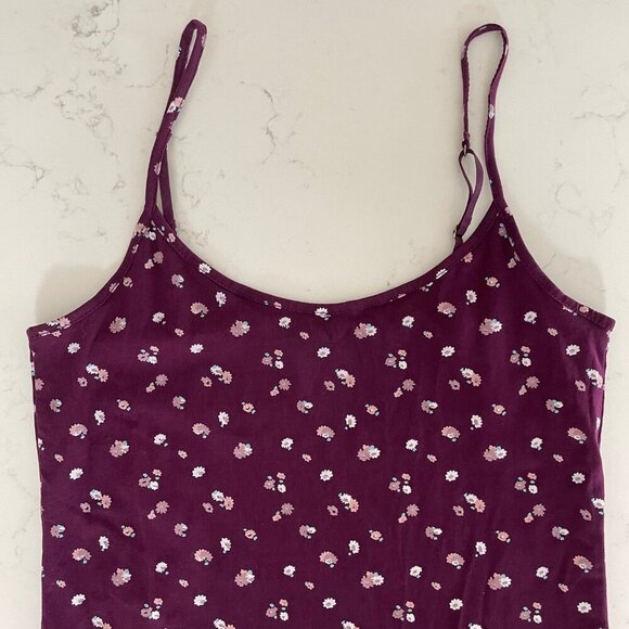 Simons Twik Green Co. Floral Organic Cotton Camisole Purple Pink Blue Sz XS NWOT - Picture 2 of 8